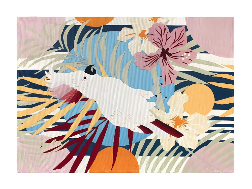 Premium Impermeabile Tappeto da interno o da esterno 150 x 200 cm Multicolore Etnico PERROCO