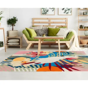 Premium Impermeabile Tappeto da interno o da esterno 150 x 200 cm Multicolore Etnico PERROCO