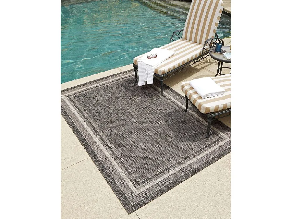 Tappeto Esterno - 245x160 - Nero - Tulum | Lavabile |