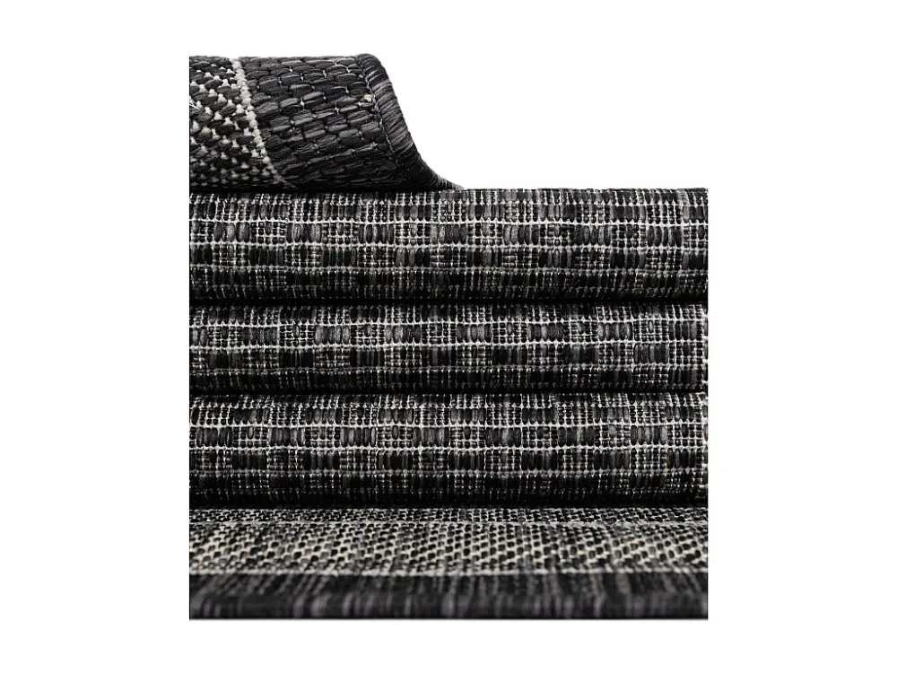 Tappeto Esterno - 245x160 - Nero - Tulum | Lavabile |