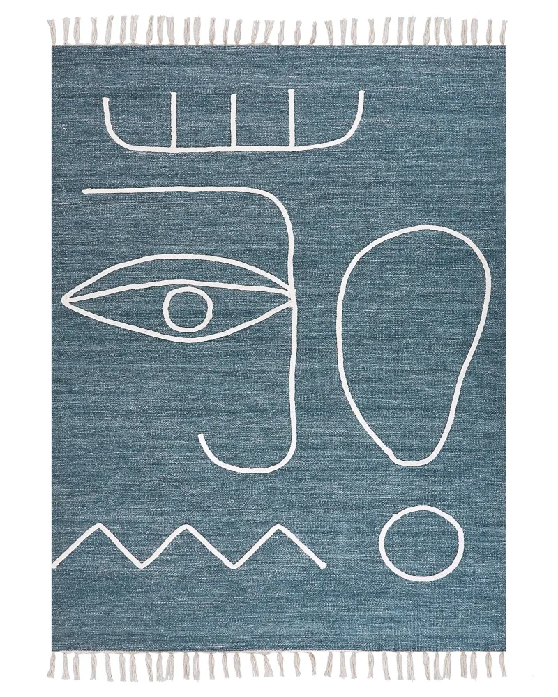 Tappeto da esterno blu 140 x 200 cm YAVU Taglia 60x90 cm