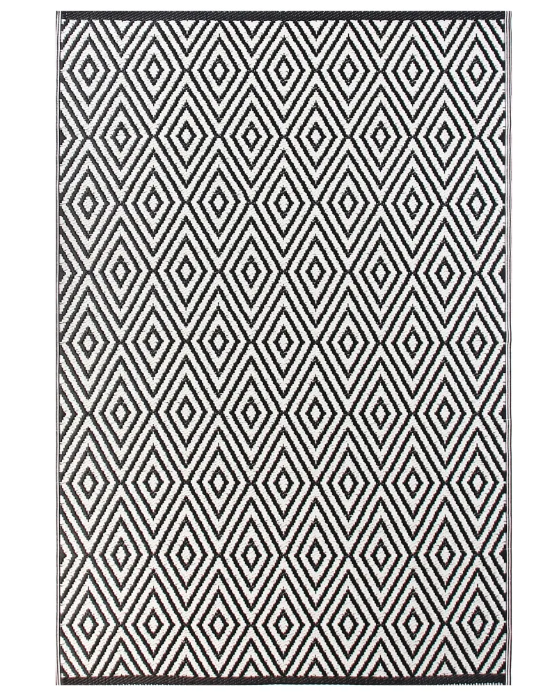 Tappeto da esterno nero 150 x 200 cm SIKAR Facile da Pulire