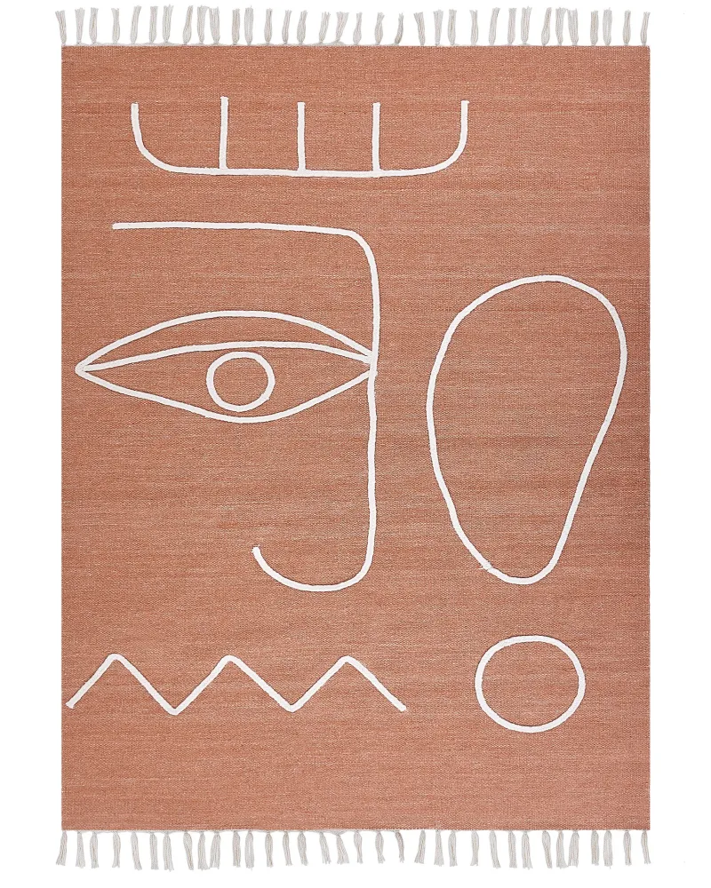Tappeto da esterno rosso evidente 140 x 200 cm YAVU