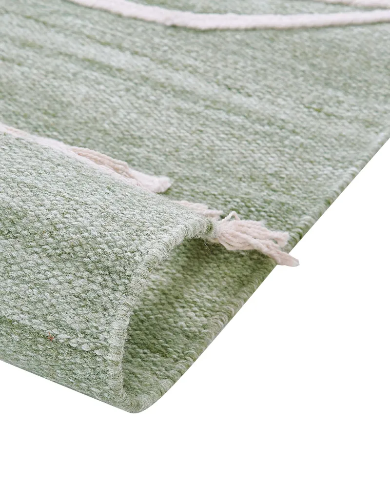 Tappeto da esterno verde evidente 140 x 200 cm YAVU