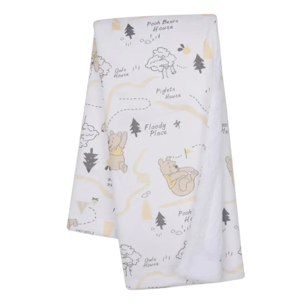 Tappeto per Portico Lambs & Ivy Pooh Minky/Sherpa Blanket