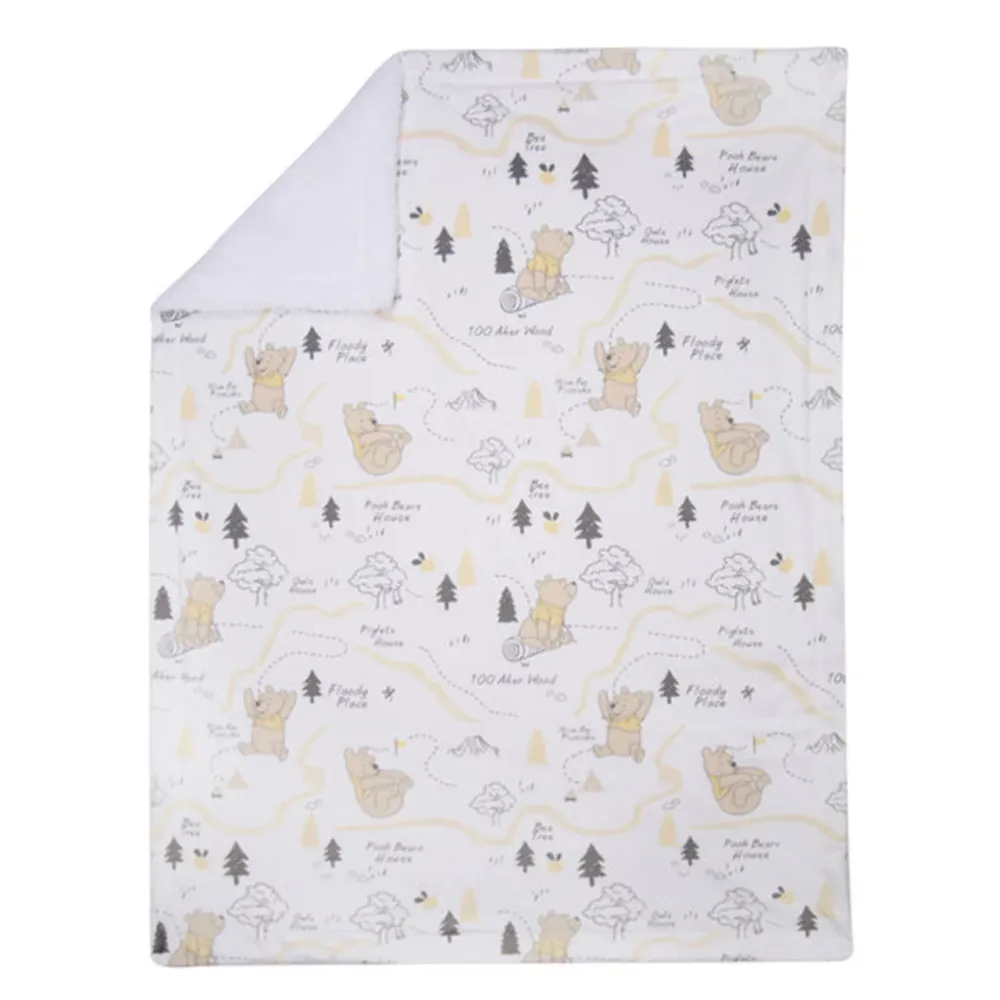 Tappeto per Portico Lambs & Ivy Pooh Minky/Sherpa Blanket