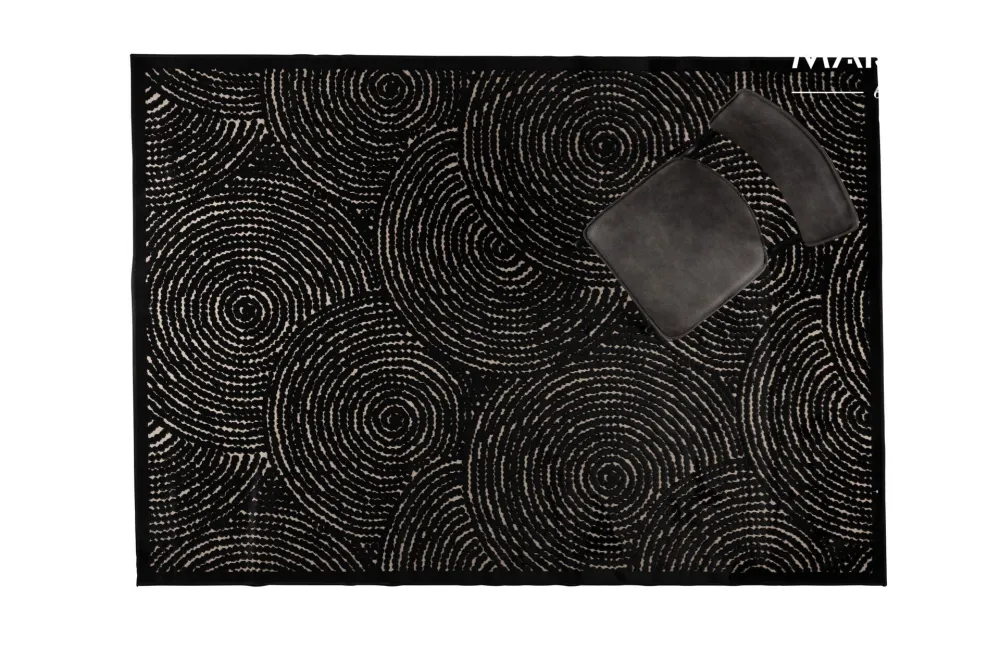 Tappeto 240x170 cm tessuto Dots nero DutchBone - 240cm
