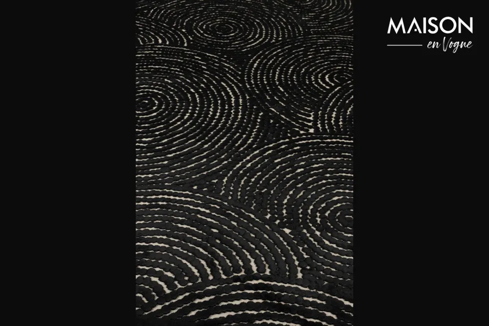 Tappeto 240x170 cm tessuto Dots nero DutchBone - 240cm