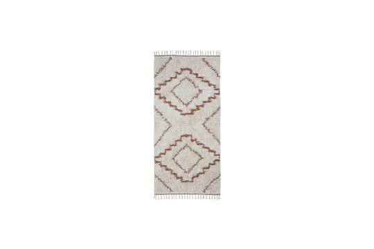 Tappeto cotone bianco e arancione 200x90 cm Minis House Doctor - 200cm