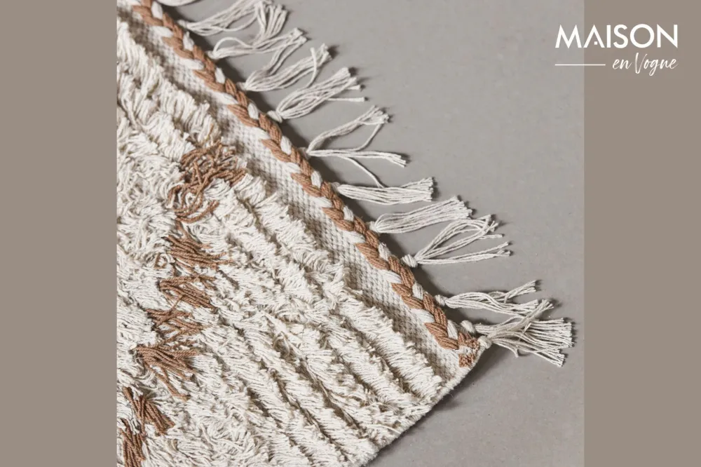 Tappeto cotone bianco e arancione 200x90 cm Minis House Doctor - 200cm