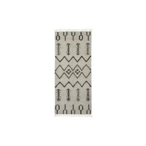 Tappeto cotone bianco e verde 240x100 cm Arte House Doctor - 240cm