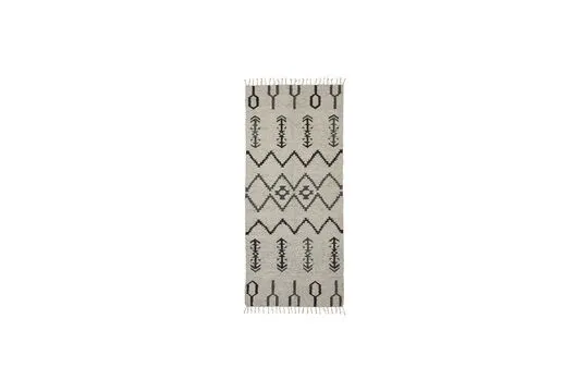 Tappeto cotone bianco e verde 240x100 cm Arte House Doctor - 240cm