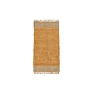 Tappeto di juta chiaro e giallo 140x70 cm Trap House Doctor - 140cm