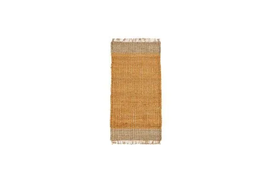 Tappeto di juta chiaro e giallo 140x70 cm Trap House Doctor - 140cm