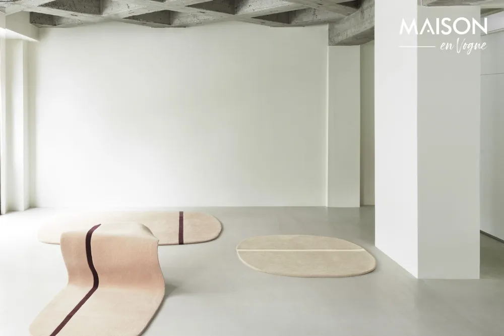 Tappeto lana beige 140x140 Oona Normann Copenhagen - 145cm