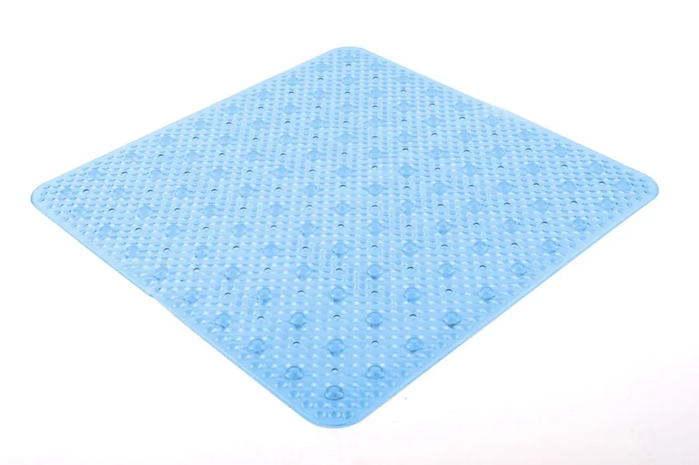 Tappeto antiscivolo doccia Dimensioni 53x53 modello Solid di Gedy - Finitura Azzurra Trasparente