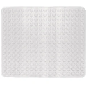 Tappeto antiscivolo doccia, dimensioni 80x60 cm PVC plastificato Gedy - Finitura Trasparente