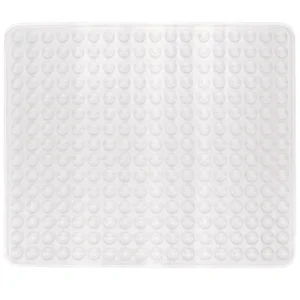 Tappeto antiscivolo doccia forma quadrata, dimensioni 60x60 cm PVC plastificato Gedy - Finitura Trasparente