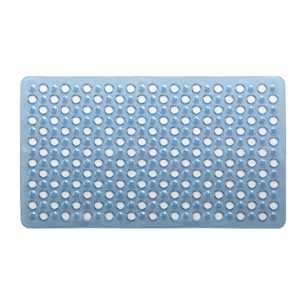 Tappeto antiscivolo vasca Dimensioni 38x60 modello Maim Gedy - Finitura Trasparente azzurra