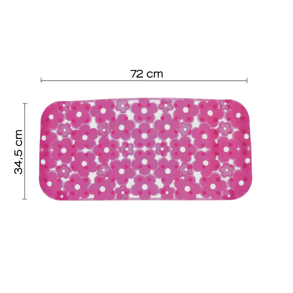 Tappeto antiscivolo vasca Dimensioni 73x35 realizzato PVC modello Margherita Gedy - Finitura Fucsia