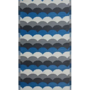 Accessorio Sicuro Tappeto da esterno grigio-blu 90 x 180 cm BELLARY