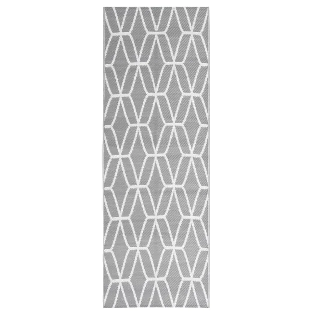 Accessorio Sicuro Tappeto per Esterni ARAKIL Grigio 80x250 cm PP