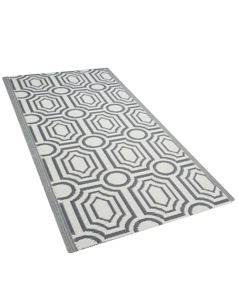 Inossidabile Premium Tappeto da esterno grigio cupo 90 x 180 cm BIDAR