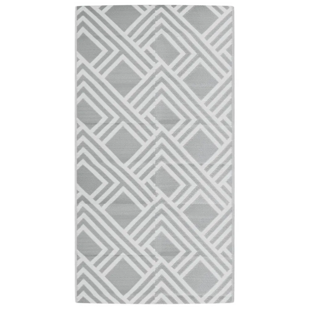Tappeto da Esterni Grigio 80x150 cm PP con Custodia Protettiva