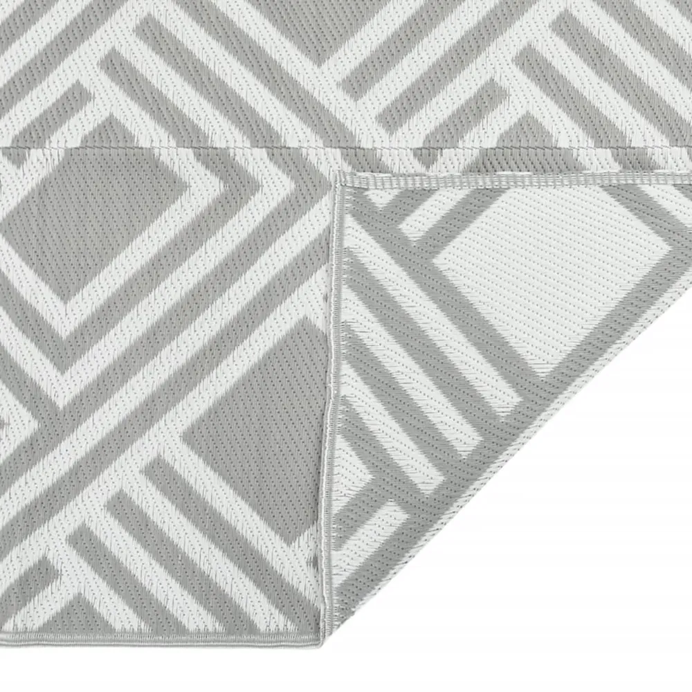 Tappeto da Esterni Grigio 80x150 cm PP con Custodia Protettiva