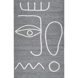 Tappeto da esterno grigio 80 x 150 cm YAVU per Cottura all'Aperto