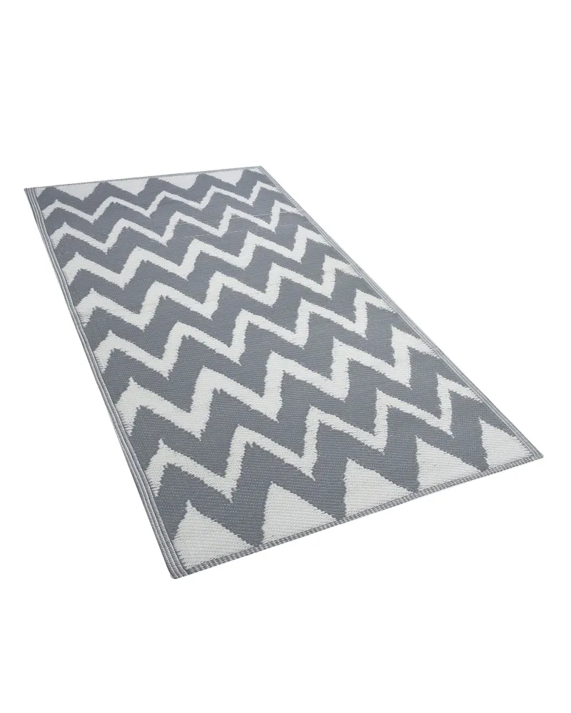 Tappeto da esterno grigio 90 x 180 cm SIRSA | 5 Pezzi |
