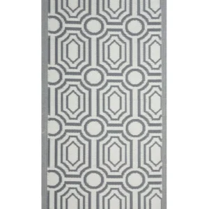 Tappeto da esterno grigio nero 90 x 180 cm BIDAR