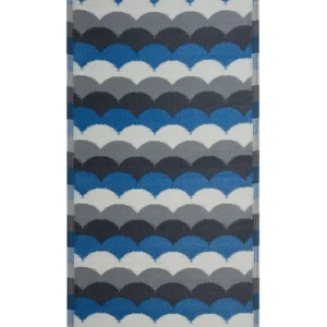 Tappeto da esterno grigio-blu 90 x 180 cm BELLARY Facili da Pulire