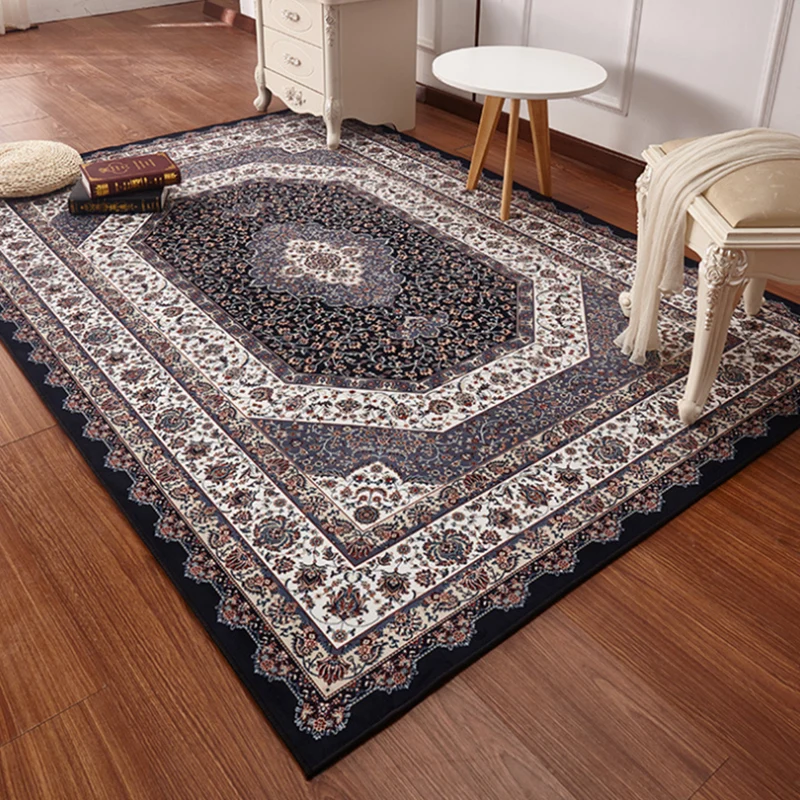 Tappeto retrò multicolore Tappeto con area stampata fiori polipropilene Tappeto per interni lavabile lavatrice adatto agli...