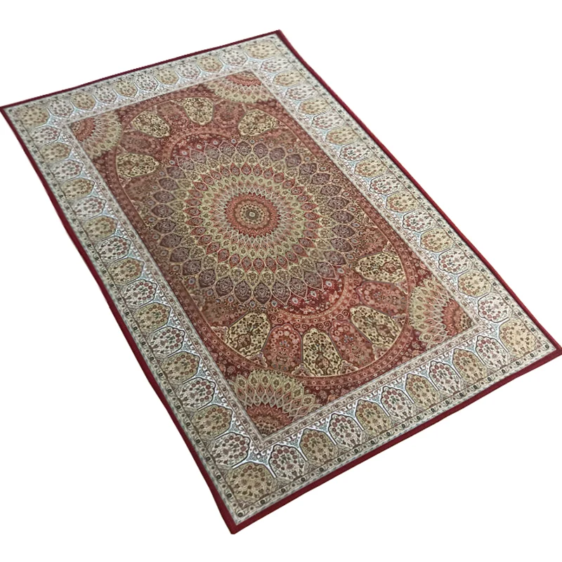 Tappeto retrò multicolore Tappeto con area stampata fiori polipropilene Tappeto per interni lavabile lavatrice adatto agli...