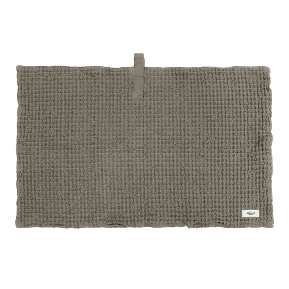 Tappetino da bagno Big Waffle 80x55 cm cotone organico argilla
