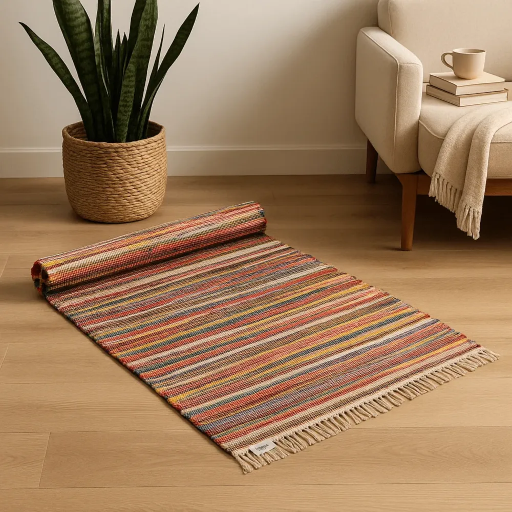 Tappeto Rag Area 150x200 cm Colori Casuali