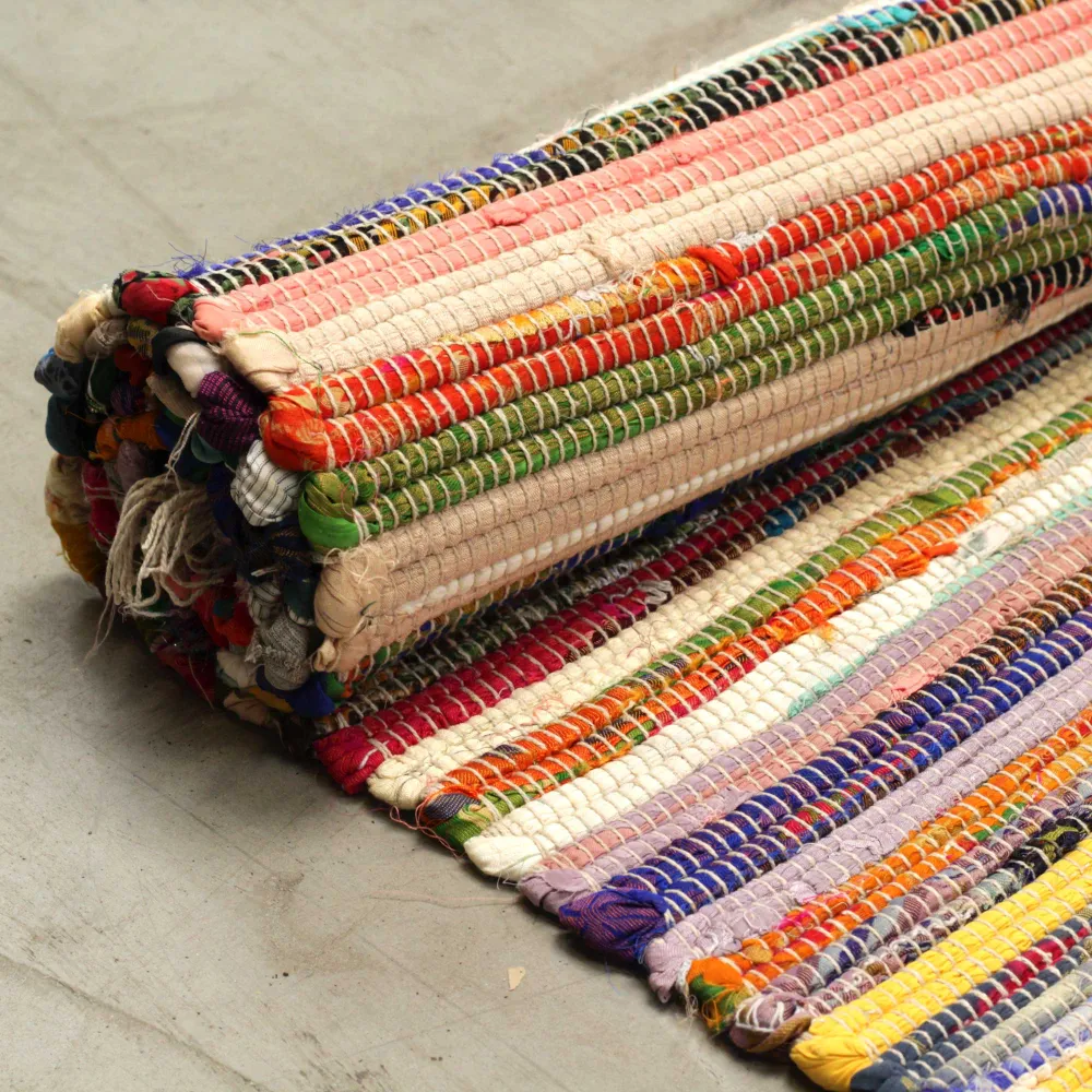 Tappeto Rag Area 150x200 cm Colori Casuali