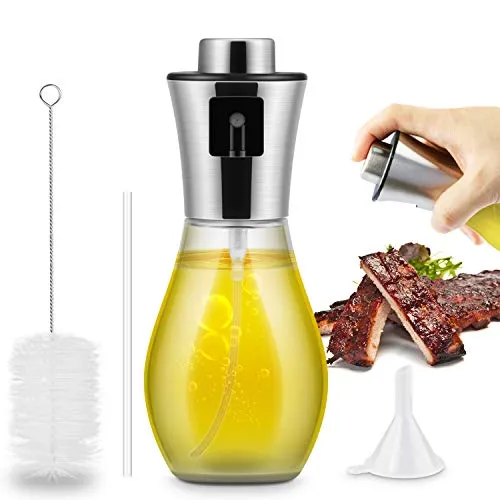 Spruzzatore Olio 200ml，Oil Sprayer Dispenser con tubo spazzola Aceto/Olio...