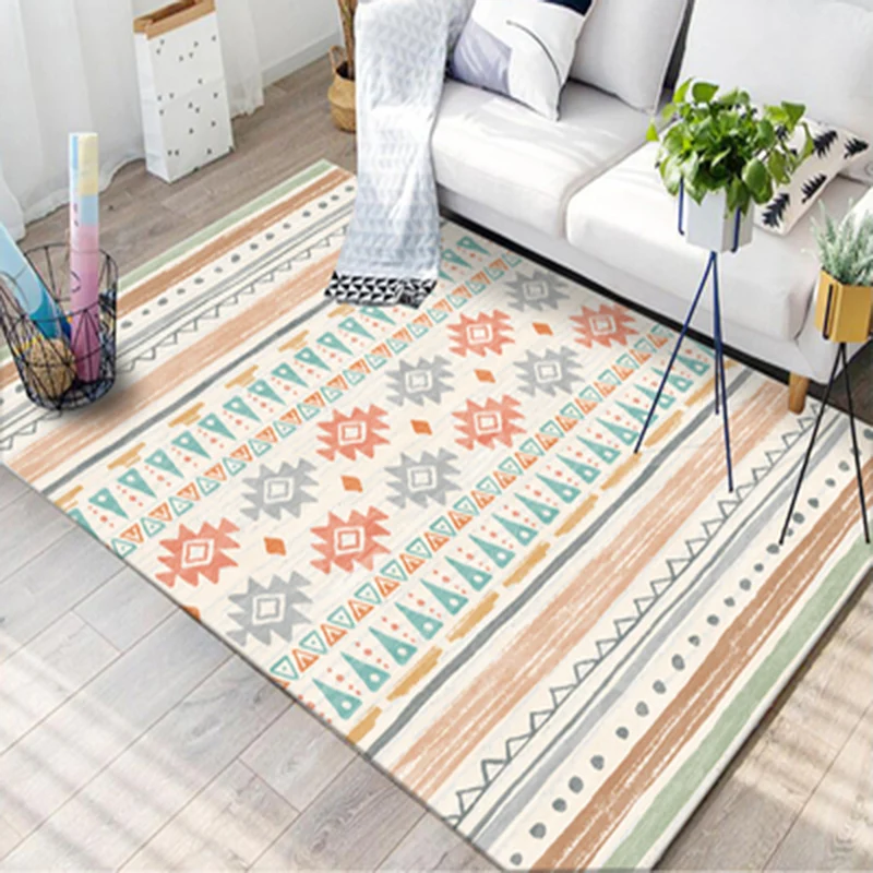 Extra Resistente Tappeto Boho Funky Tappeto con stampa tribale multicolore Tappeto antiscivolo lavabile per animali domest...