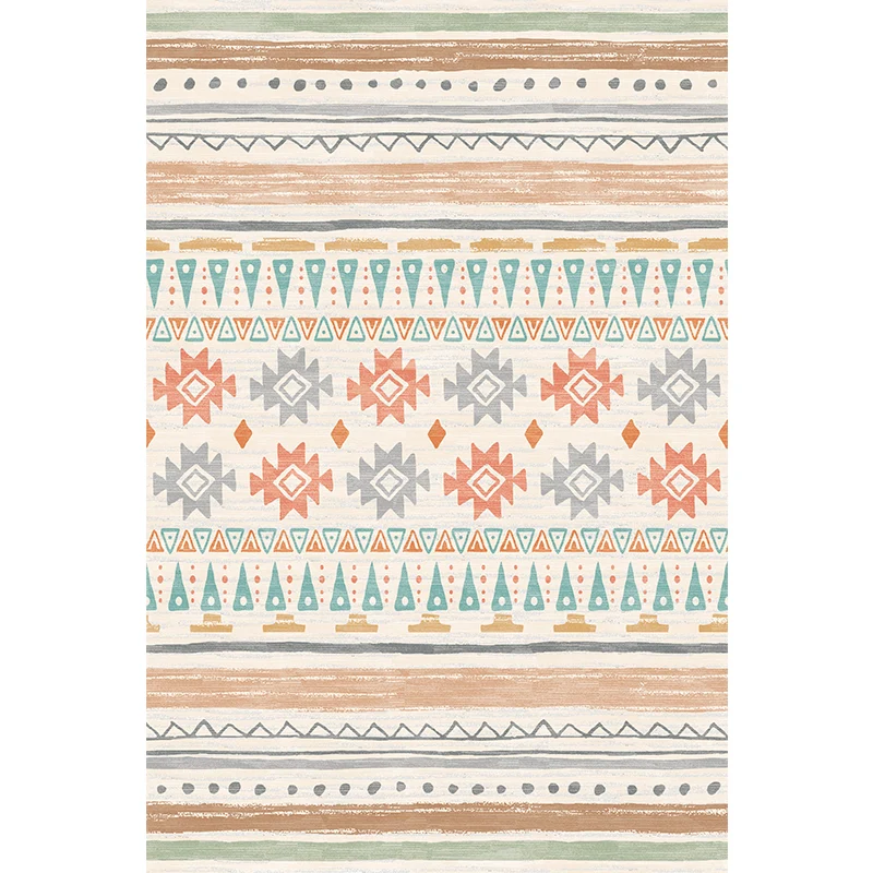 Extra Resistente Tappeto Boho Funky Tappeto con stampa tribale multicolore Tappeto antiscivolo lavabile per animali domest...