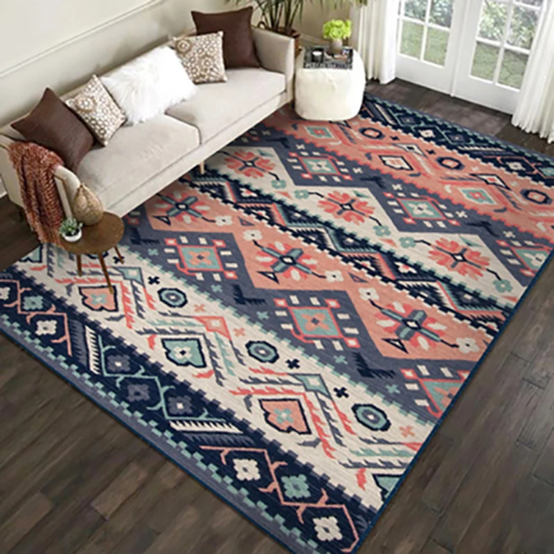 Extra Resistente Tappeto Boho Funky Tappeto con stampa tribale multicolore Tappeto antiscivolo lavabile per animali domest...