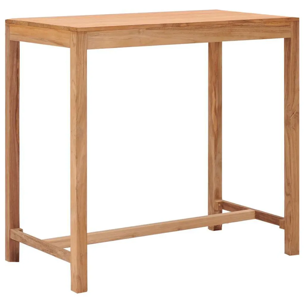 Premium Impermeabile Tavolo da Bar per Esterni 110x60x105 cm Massello di Teak