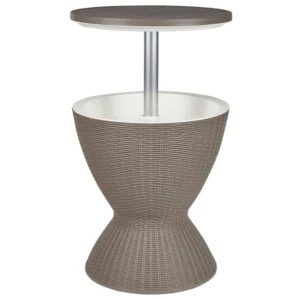 Robusto e Resistente Round Garden Leggero Bar ⌀ 48 cm Taupe AISA