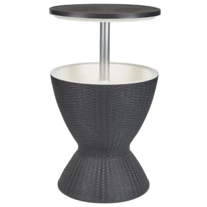 Round Garden Cool Bar ⌀ 48 cm Nero puro AISA