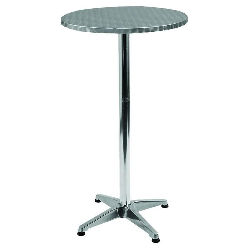 Tavolo Bar Alu Round Reclinabile ø60XH110cm - Arredo Esterno Materiale PoliRattan
