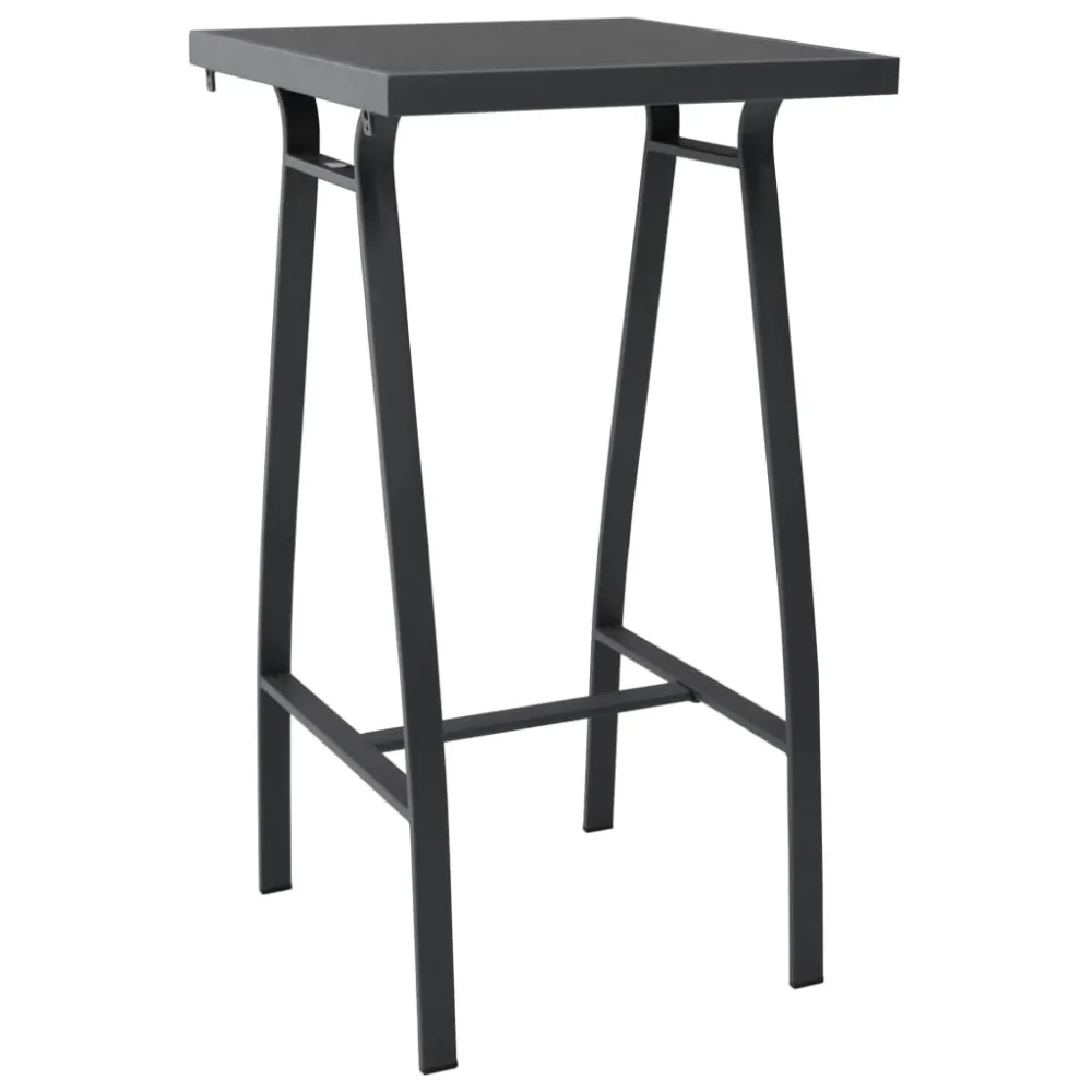 Tavolo da Bar da Giardino 60x60x110 cm Vetro Temperato - Confezione Completa