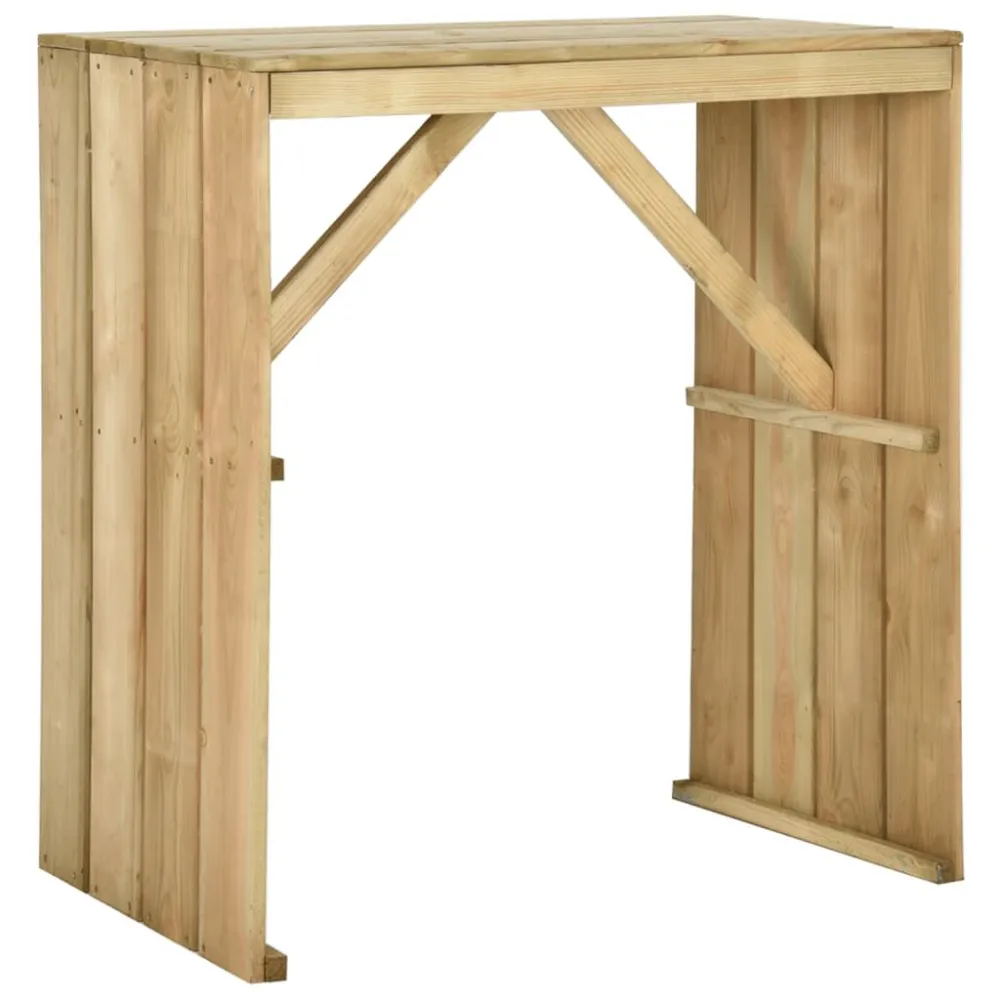 Tavolo Pieghevole Tavolo da Bar 100x60x110 cm Legno di Pino Impregnato