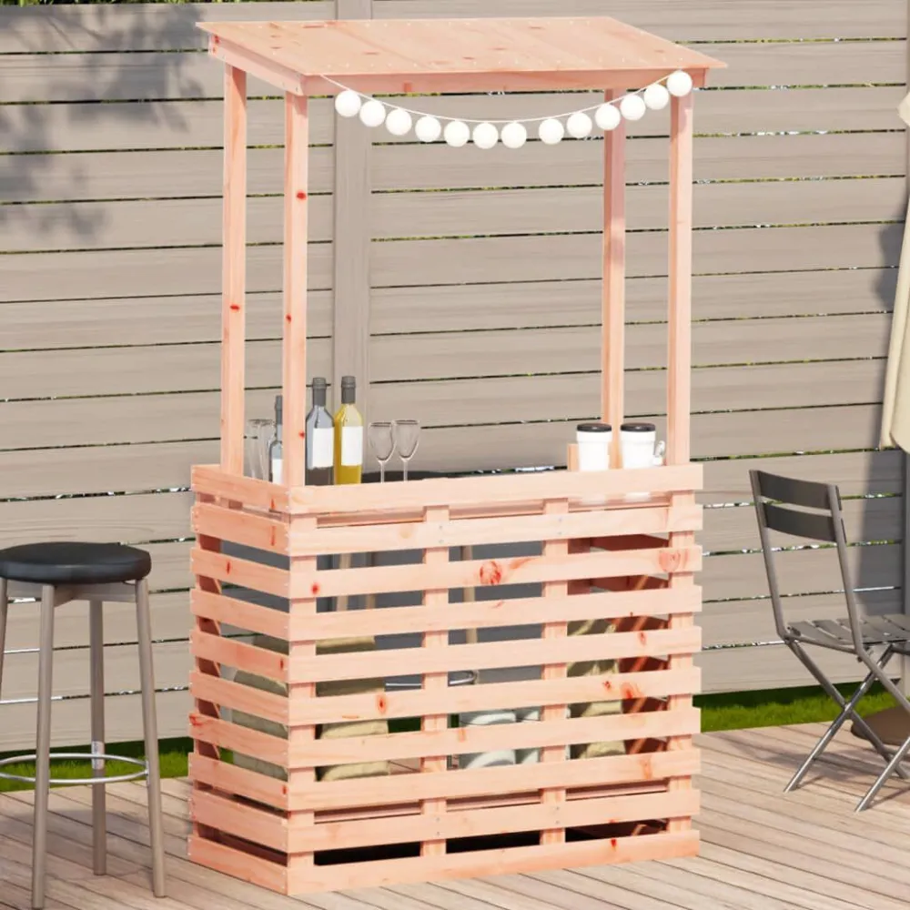 Tavolo Pieghevole Tavolo Bar da Esterno con Tetto 112,5x57x195,5cm Legno Massello
