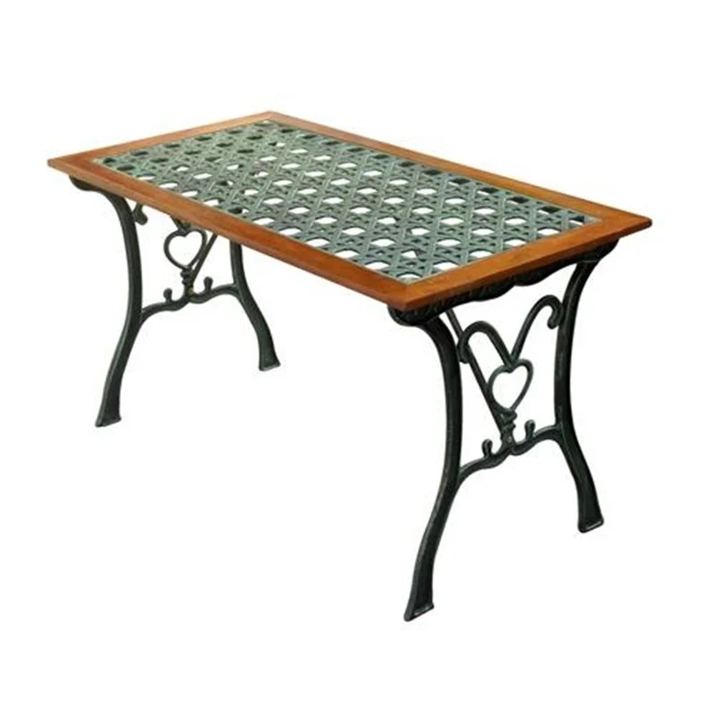 Tavoli ghisa Rattan Arc - Arredo Esterno Finitura Naturale